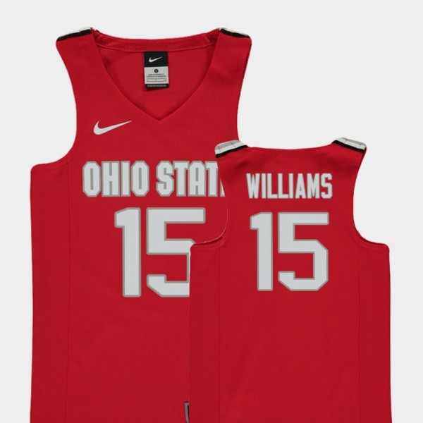 Ohio State Buckeyes Kam Williams Youth #15 Red College Basketball Jersey 2404SMHU4